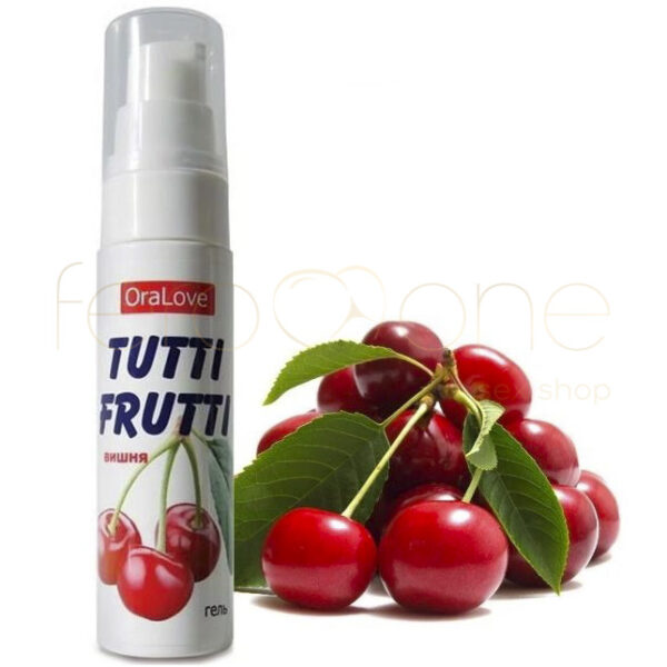 Съедобная гель-смазка TUTTI-FRUTTI для орального секса со вкусом вишни